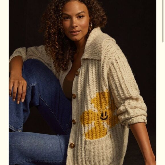 Anthropologie Sweaters - Pilcro flower cardigan 